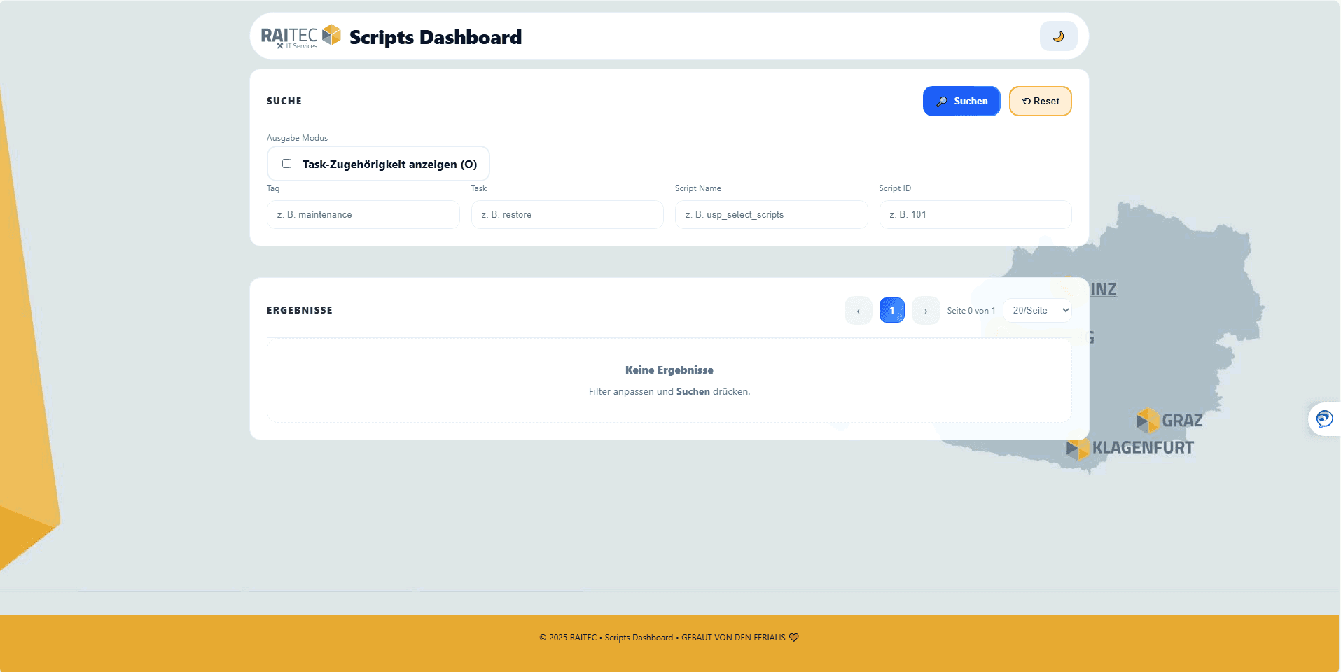 Raitec GmbH Script Dashboard